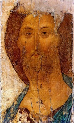 Андрей Рублев. Спас. Икона из Деисусного (Звенигородского) чина