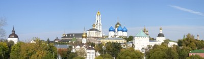 Успенский собор в панораме Троице-Сергиевой лавры